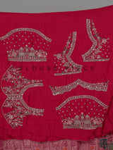 Magenta pink bandhani women saree