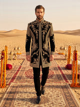 Black grand mens indo western