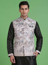 Deep forest green silk mens waistcoat set with heritage detailing