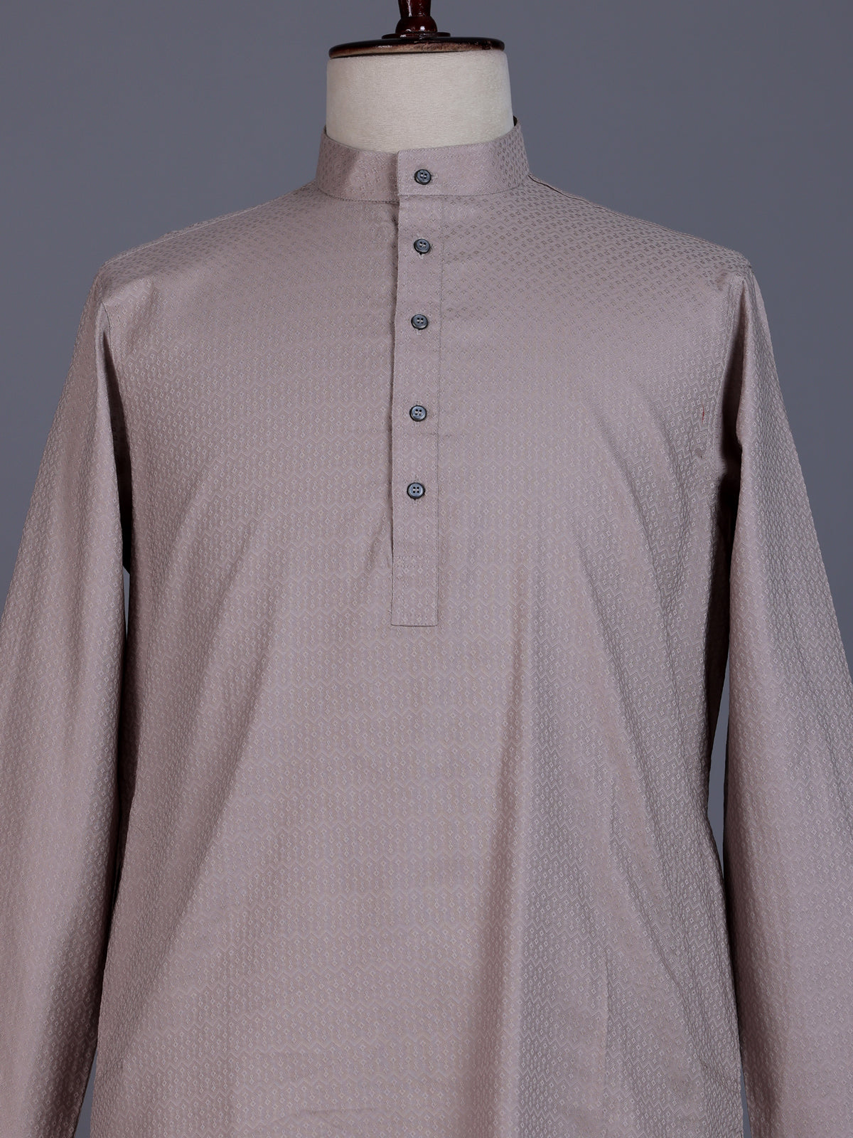 Dusty lilac purple Jacquard mens kurta suit with textured finish
