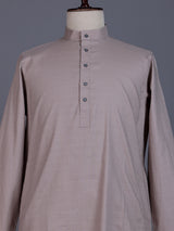 Dusty lilac purple Jacquard mens kurta suit with textured finish
