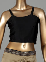 Black beige satin silk indowestern suit with zardosi embellishments