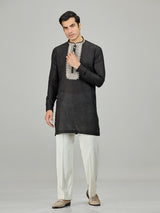 Black classic embroidered premium men kurta suit