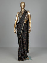 Black foil shimmer couture designer women ready to wear saree
