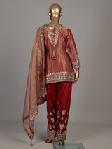 Rust onion pink regal women salwar suit