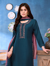 Rama green sequin charm women pant suit