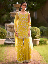 Yellow acanthus garden women sharara suit