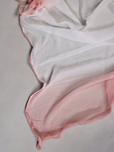 Pink white crochet lace women pant suit