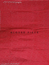 Red muslin silk saree with bandhani print and traditional aabla embellishments