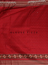 Purple semi patola silk saree with Patola print and contrasting embellished pallu