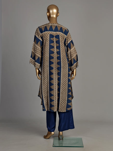 Blue chevron tassel women kurti set