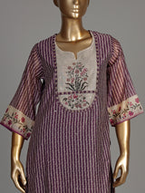 Violet cypress motif women kurti set