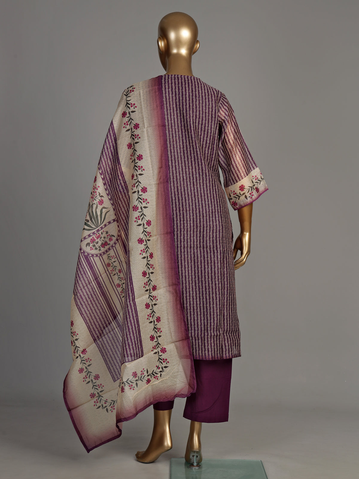 Violet cypress motif women kurti set