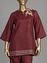Wine berry sprig women co-ord set