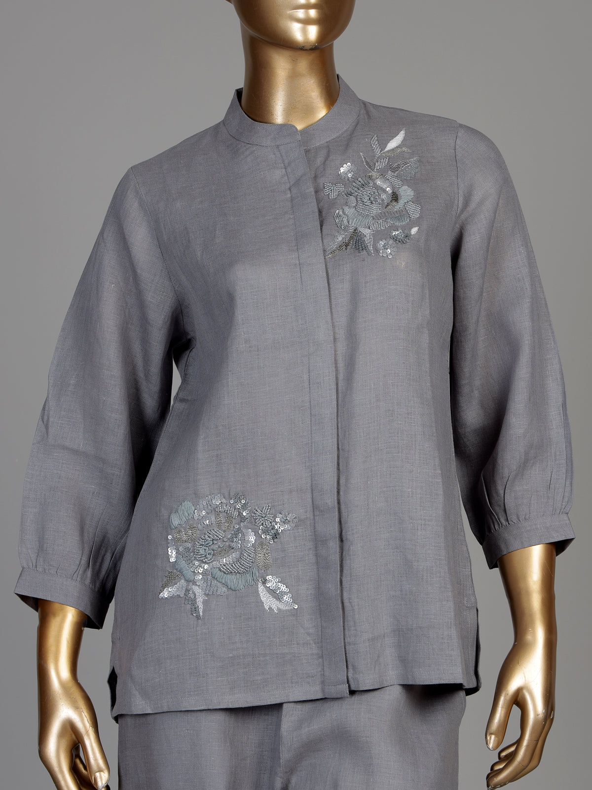 Grey daisy bouquet women co-ord set