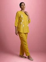 Yellow jasmine vine women co-ord set