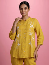 Yellow jasmine vine women co-ord set
