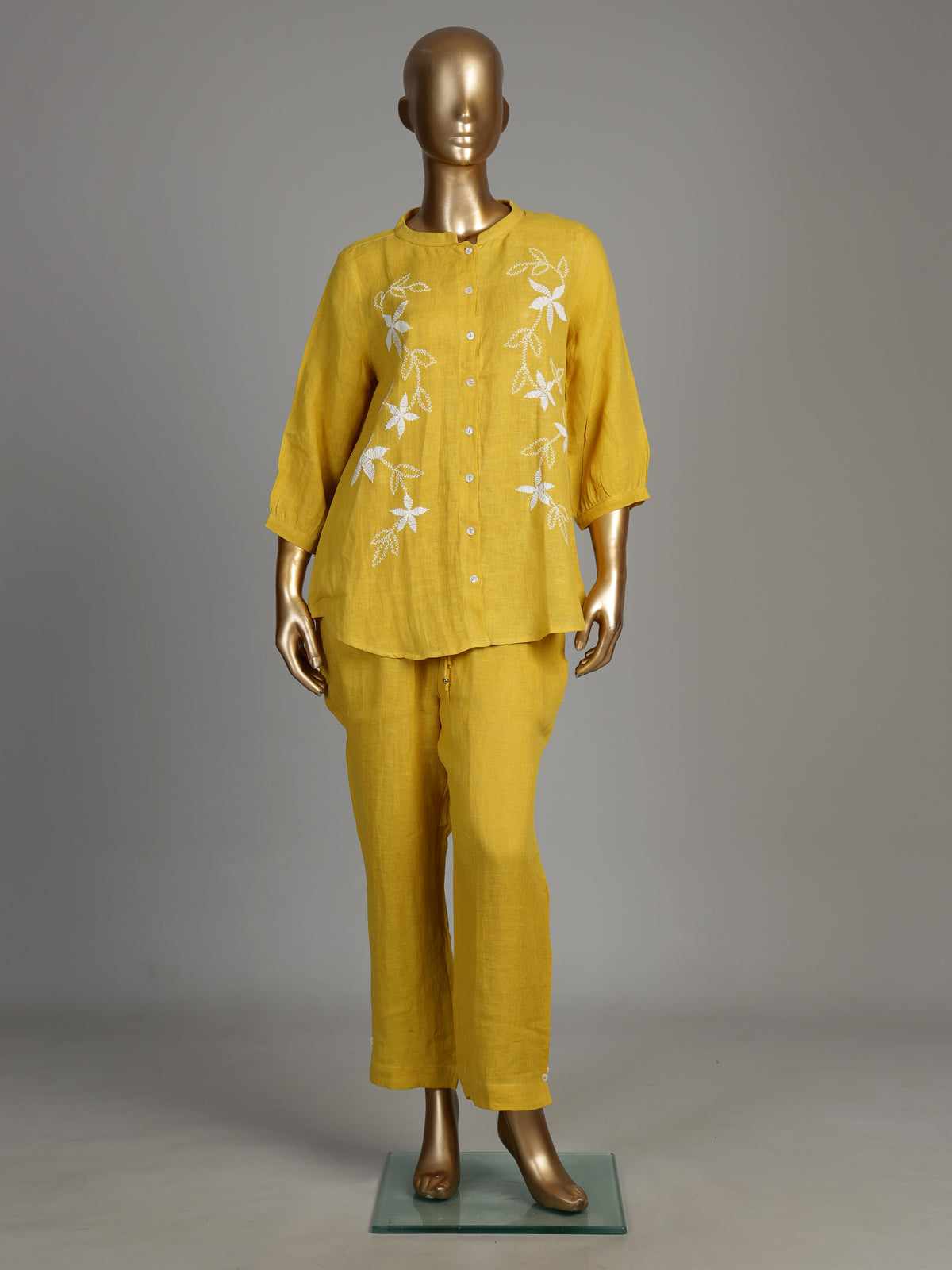 Yellow jasmine vine women co-ord set