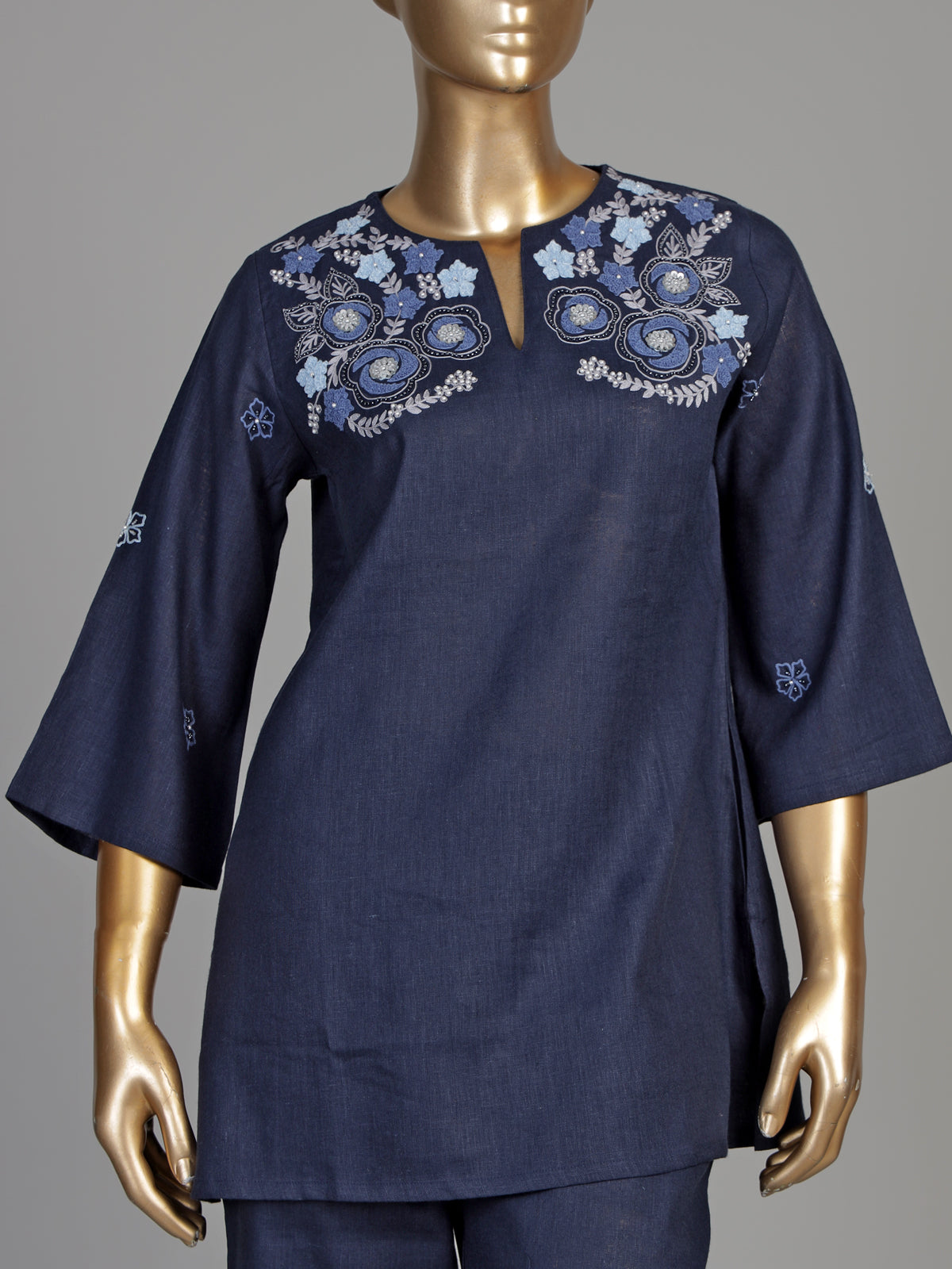 Navy floral rosette women co-ord set