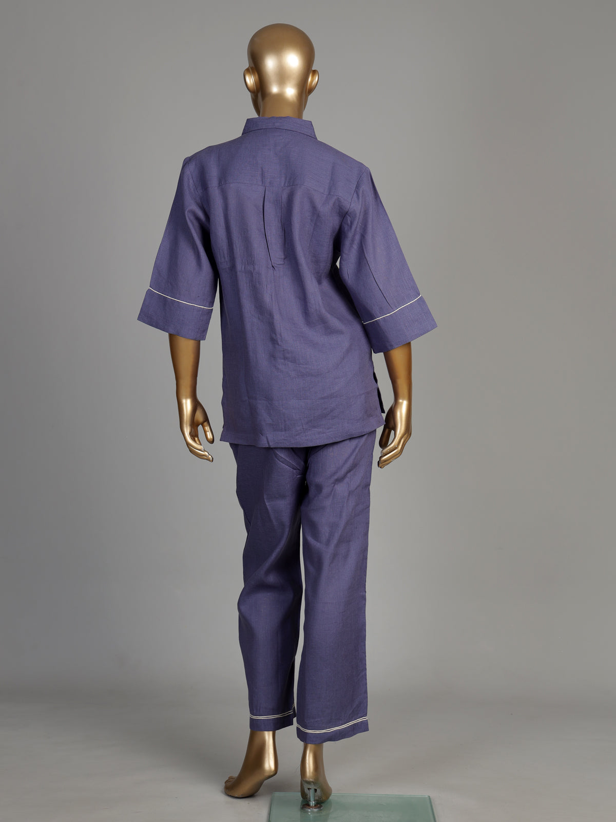 Blue sculpted women co-ord set
