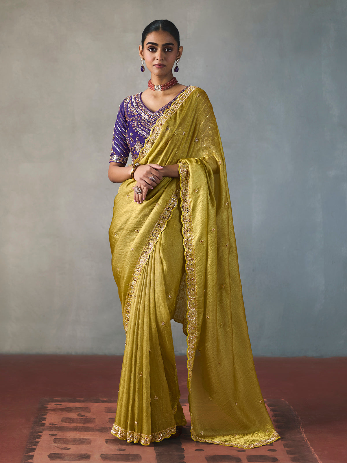 Pista green pastel allure silk blend women saree