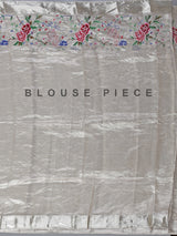 Beige tissue silk saree with thread and zari work