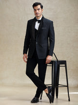 Black tuxedo suit for cocktail parties