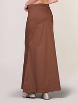 Brown lycra cotton plain petticoat