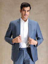 Cambridge Blue terry rayon blazer for wedding