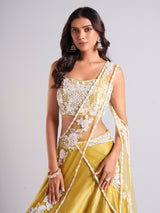 Classy mustard yellow lehenga choli for wedding