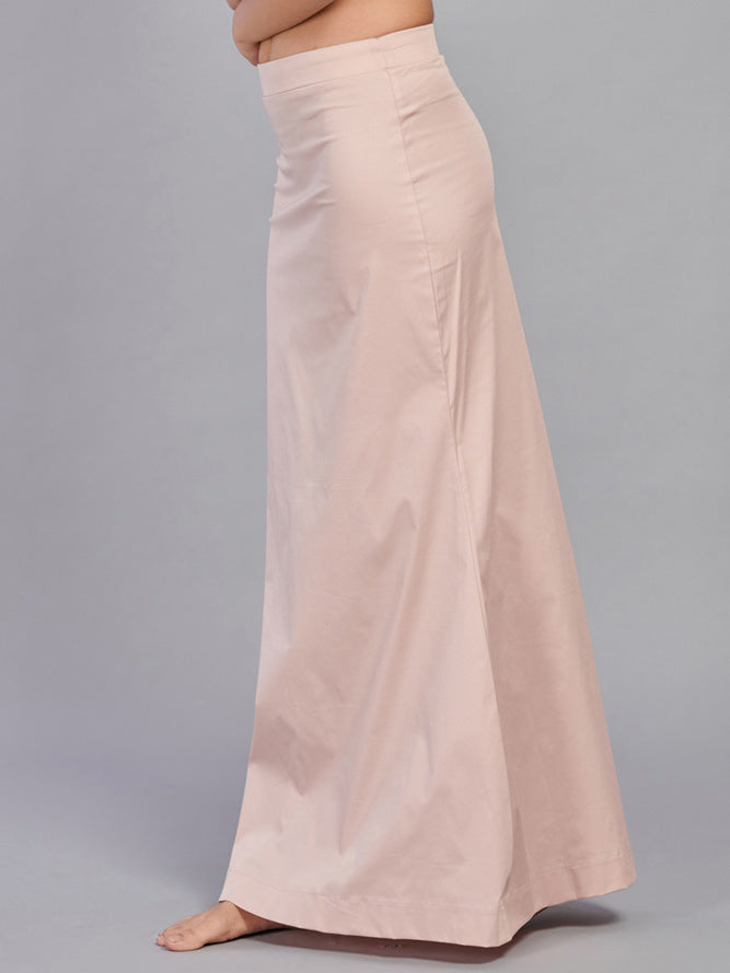 Cream lycra cotton saree shaper