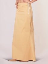 Cream plain lycra cotton petticoat