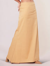 Cream plain lycra cotton petticoat