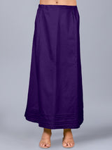 Dark purple cotton saree petticot