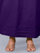 Dark purple cotton saree petticot