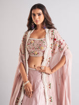 Delightful light purple silk lehenga choli