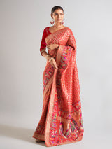 Maroon silk saree for wedding