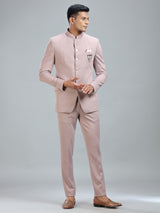 Elegant peach jodhpuri suit in premium terry rayon for special occasions