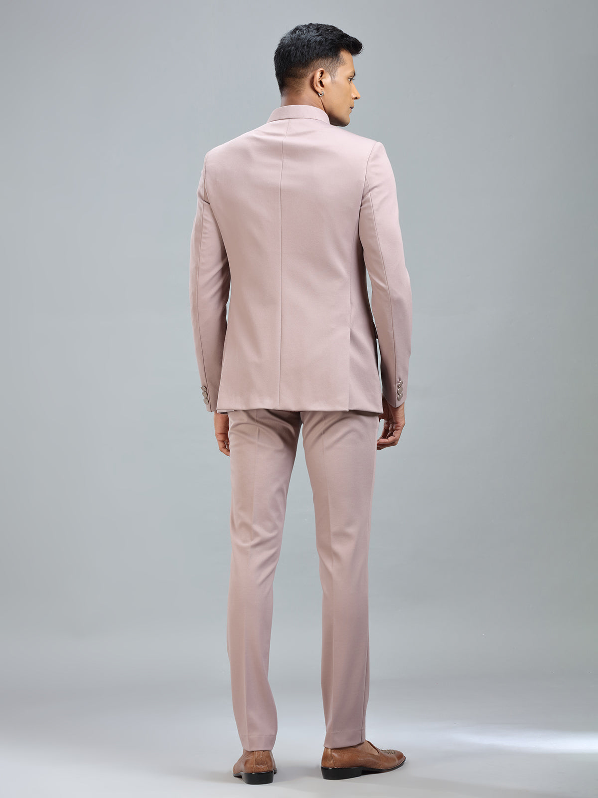 Elegant peach jodhpuri suit in premium terry rayon for special occasions