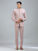 Elegant peach jodhpuri suit in premium terry rayon for special occasions