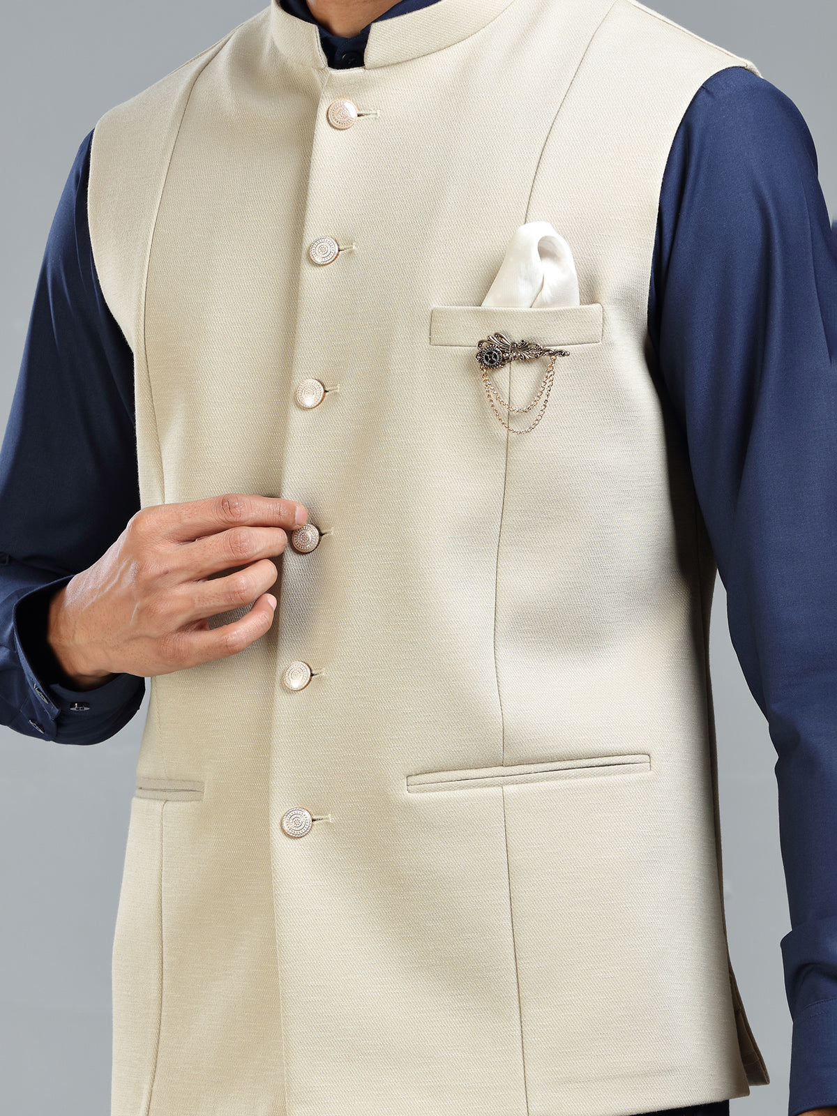 Fawn versatile waistcoat for wedding for men