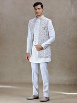 Graceful off-white indowestern for weddings