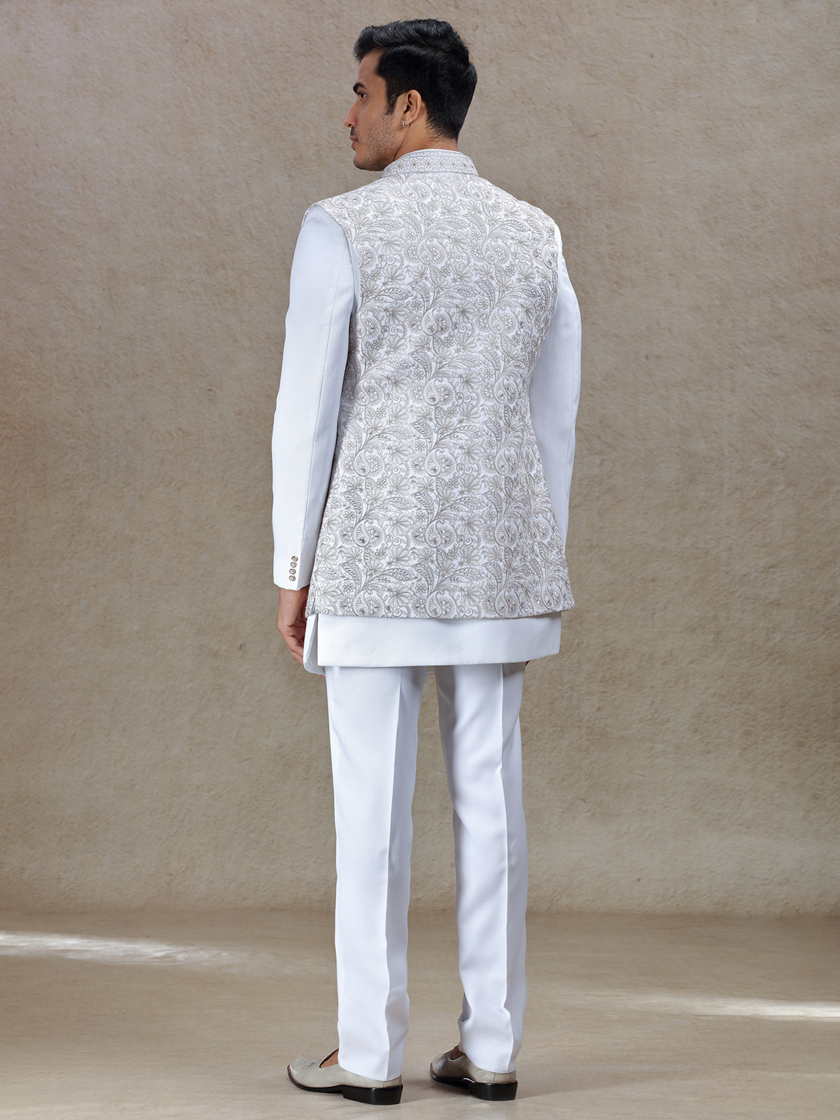 Graceful off-white indowestern for weddings