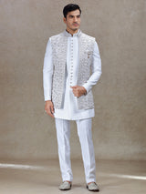 Graceful off-white indowestern for weddings