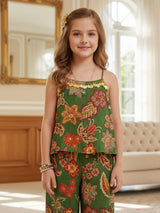 Green printed co-ord set sparkle