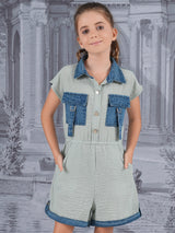 Grey casual wera jumpsuit in cotton