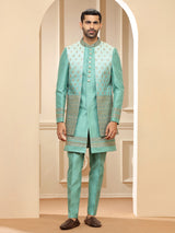 Latest mint green indowestern
