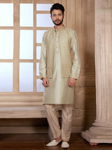 Light green silk waistcoat set