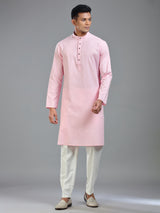 Light pink ethnic style kurta suit for festive
