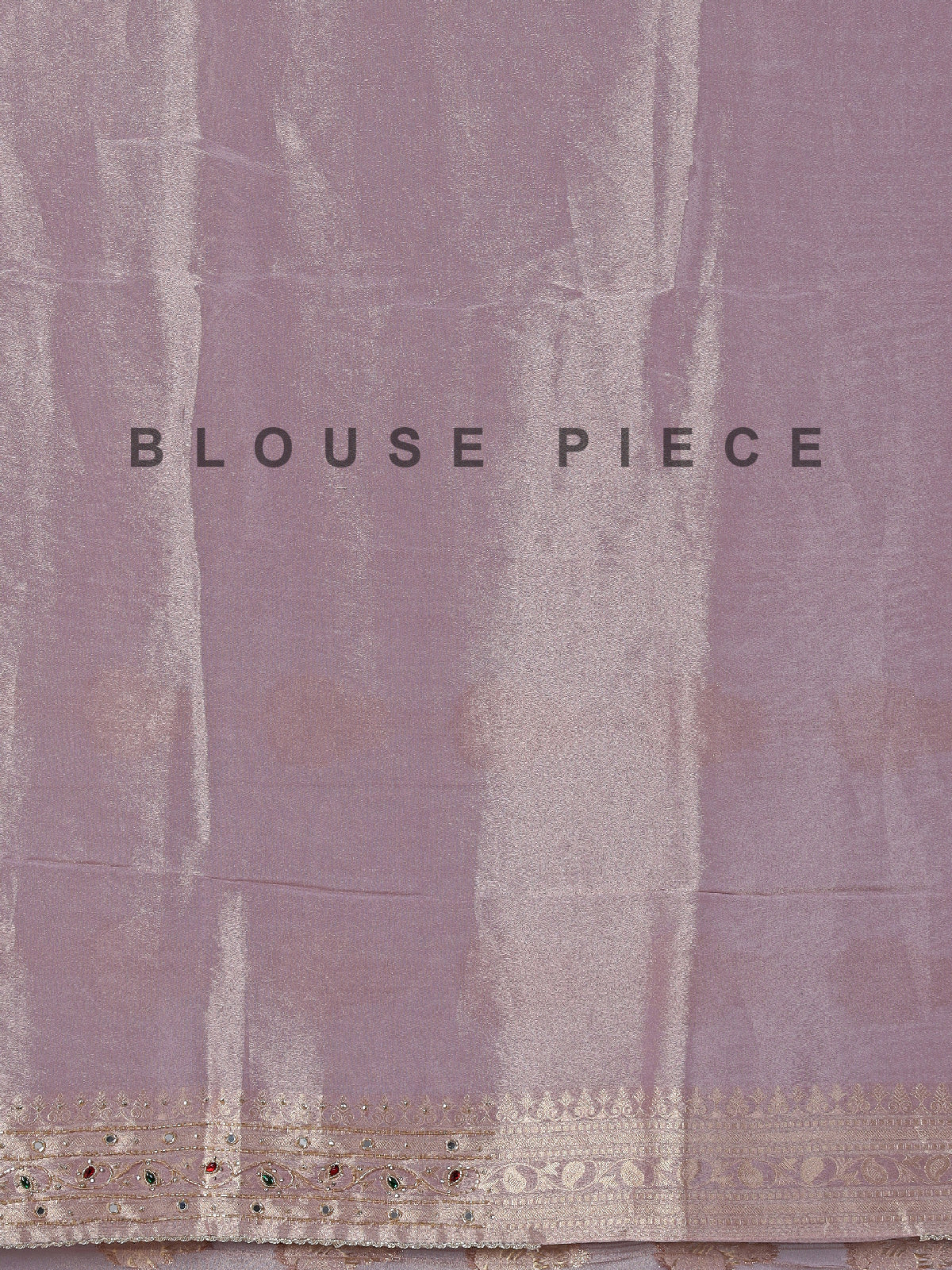 Light purple tissue silk saree with mirror detailing